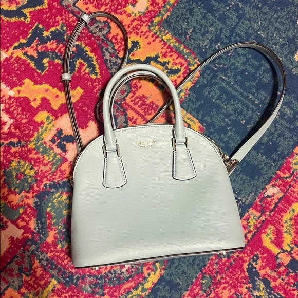 Kate Spade Sylvia Dome Satchel light blue crossbody purse - Picture 4 of 12